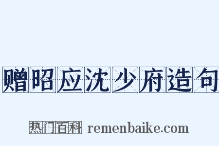 赠昭应沈少府造句是什么意思的图片